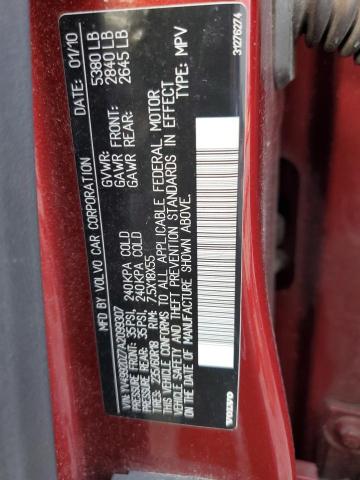 YV4992DZ7A2099307 - 2010 VOLVO XC60 T6 RED photo 13
