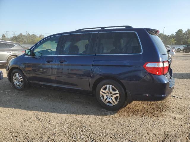 5FNRL38707B077318 - 2007 HONDA ODYSSEY EXL BLUE photo 2