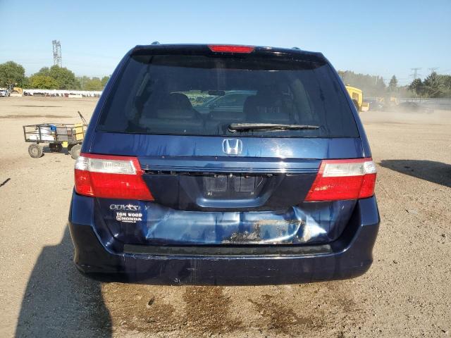 5FNRL38707B077318 - 2007 HONDA ODYSSEY EXL BLUE photo 6
