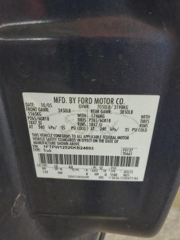 1FTPW12526KB24893 - 2006 FORD F150 SUPERCREW BLUE photo 12