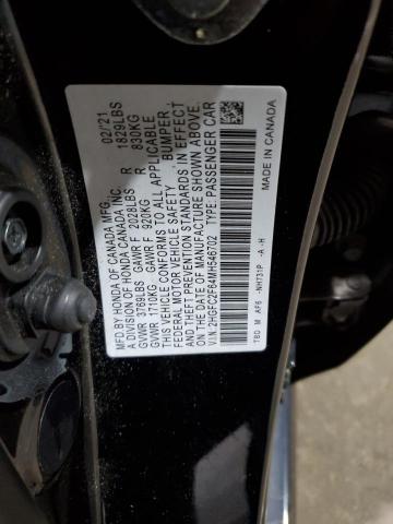 2HGFC2F64MH546702 - 2021 HONDA CIVIC LX შავი ფოტო 13