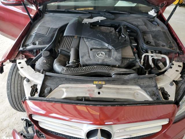55SWF4KB3HU182609 - 2017 MERCEDES-BENZ C 300 4MATIC RED photo 11