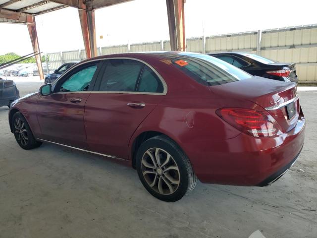 55SWF4KB3HU182609 - 2017 MERCEDES-BENZ C 300 4MATIC RED photo 2