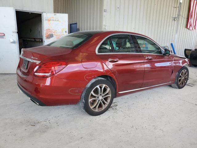 55SWF4KB3HU182609 - 2017 MERCEDES-BENZ C 300 4MATIC RED photo 3