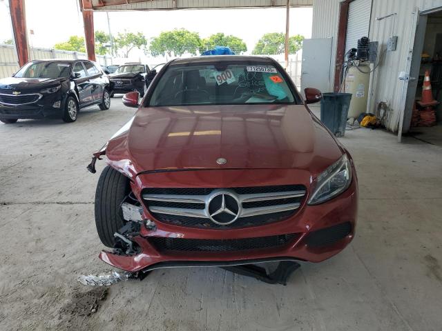 55SWF4KB3HU182609 - 2017 MERCEDES-BENZ C 300 4MATIC RED photo 5