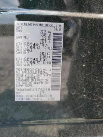 5N1DR2DM9LC576149 - 2020 NISSAN PATHFINDER PLATINUM Կանաչ լուսանկար 14