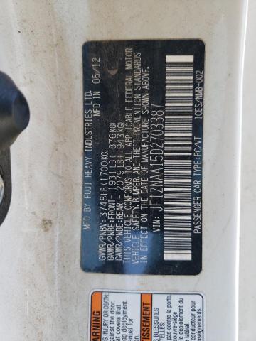 JF1ZNAA15D2703387 - 2013 TOYOTA SCION FR-S თეთრი ფოტო 13