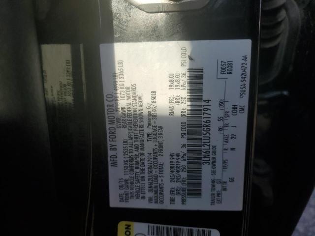 3LN6L2LU5GR617914 - 2016 LINCOLN MKZ HYBRID BLACK photo 13