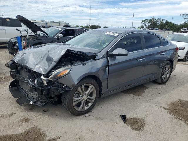 5NPE34AF0JH617927 - 2018 HYUNDAI SONATA SPORT GRAY photo 1