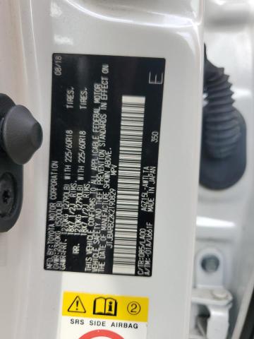 JTJBARBZ2K2190829 - 2019 LEXUS NX 300 BASE Սպիտակ լուսանկար 12