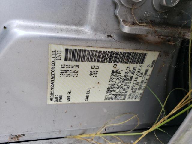 1N4AL2AP9CC167923 - 2012 NISS ALTIMA BASE Argent photo 12