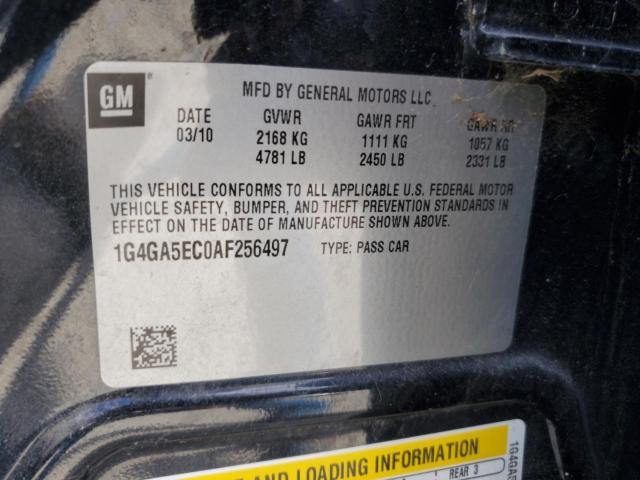 1G4GA5EC0AF256497 - 2010 BUICK LACROSSE CX Grafito foto 13