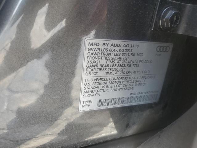 WA1VAAF70KD018968 - 2019 AUDI Q7 PRESTIGE Grau Foto 13