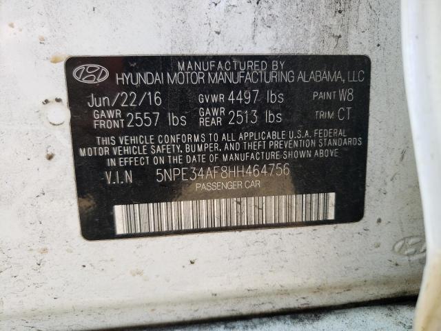 5NPE34AF8HH464756 - 2017 HYUNDAI SONATA SPORT თეთრი ფოტო 12