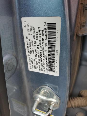 1HGCP2F79BA071723 - 2011 HONDA ACCORD EX Azul foto 12