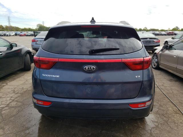 KNDPNCAC4K7585797 - 2019 KIA SPORTAGE EX BLUE photo 6