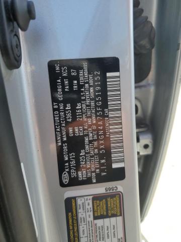 5XXGN4A75FG519152 - 2015 KIA OPTIMA EX SILVER photo 12