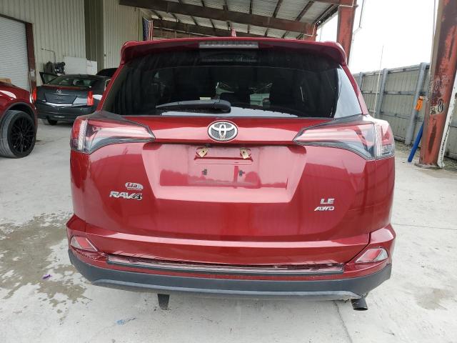 2T3BFREV6JW818068 - 2018 TOYOTA RAV4 LE Rojo foto 6