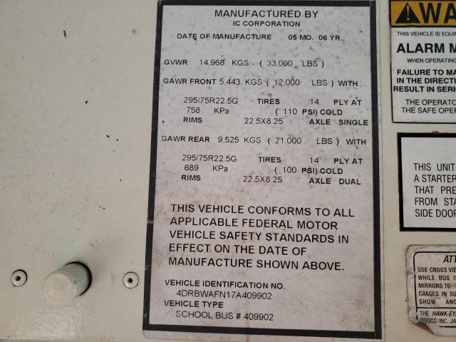 4DRBWAFN17A409902 - 2007 IC CORPORATION 3000 ყვითელი ფოტო 10