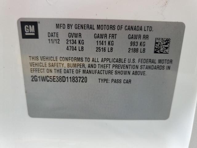 2G1WC5E38D1183720 - 2013 CHEVROLET IMPALA LTZ Ақ фото 13