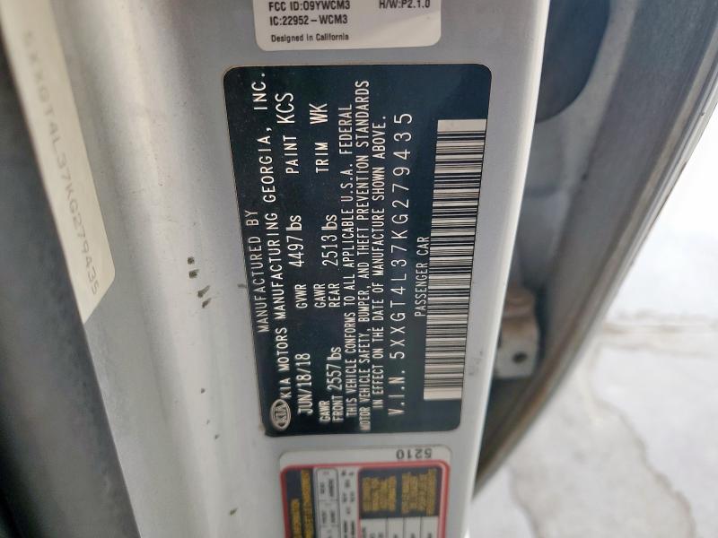 5XXGT4L37KG279435 - 2019 KIA OPTIMA LX فضي صورة 13