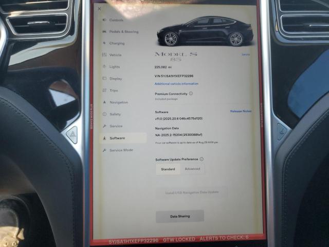 5YJSA1H1XEFP32296 - 2014 TESLA MODEL S BLACK photo 9
