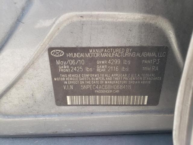 5NPEC4AC6BH068418 - 2011 HYUNDAI SONATA SE Grau Foto 13