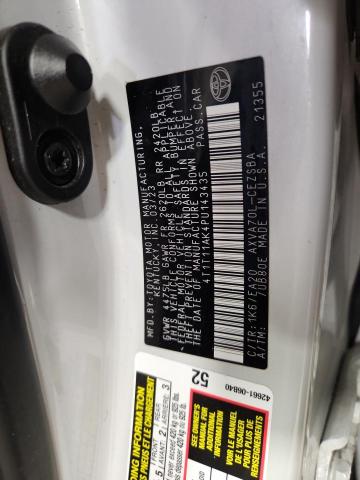 4T1T11AK4PU143435 - 2023 TOYOTA CAMRY SE NIGHT SHADE WHITE photo 12