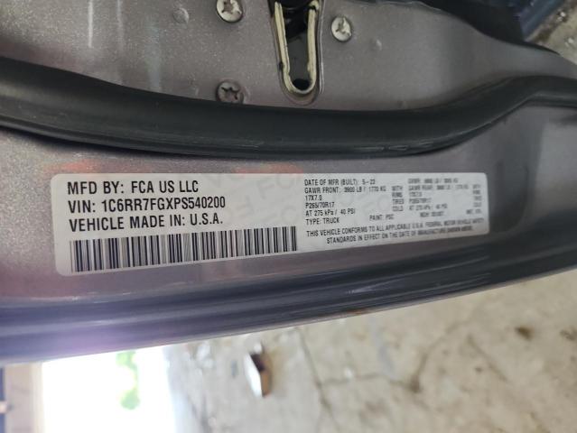 1C6RR7FGXPS540200 - 2023 RAM 1500 CLASSIC TRADESMAN Gris foto 12