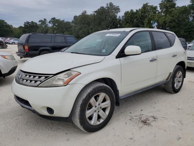 JN8AZ08T47W520240 - 2007 NISSAN MURANO SL WHITE photo 1