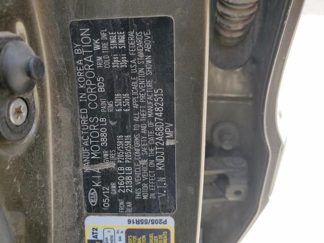 KNDJT2A68D7482515 - 2013 KIA SOUL + BROWN photo 12