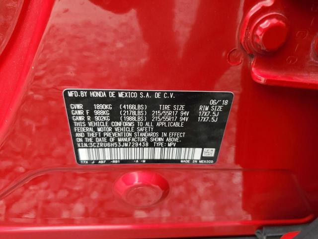 3CZRU6H53JM729438 - 2018 HONDA HR-V EX RED photo 13
