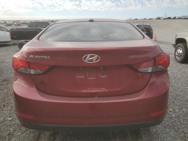 5NPDH4AE4GH743804 - 2016 HYUNDAI ELANTRA SE RED photo 6