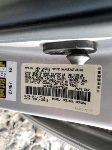 1NXBU4EE9AZ378090 - 2010 TOYOTA COROLLA BASE 银色 照片 12