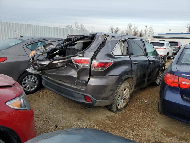 5TDZARFH3FS016964 - 2015 TOYOTA HIGHLANDER LE GRAY photo 3