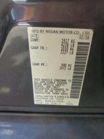 1N4AL3AP7GN339026 - 2016 NISSAN ALTIMA 2.5 CHARCOAL photo 12