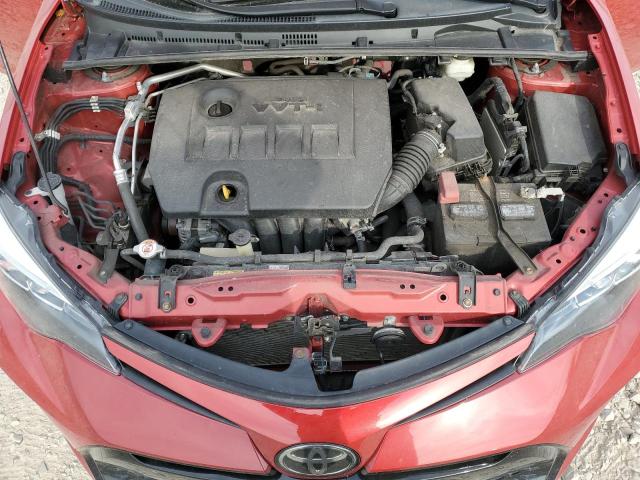 2T1BURHE1KC203232 - 2019 TOYOTA COROLLA L RED photo 11