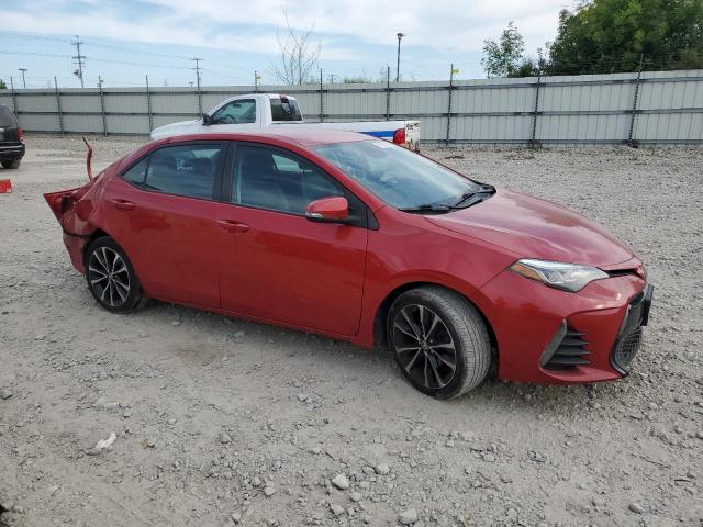 2T1BURHE1KC203232 - 2019 TOYOTA COROLLA L RED photo 4