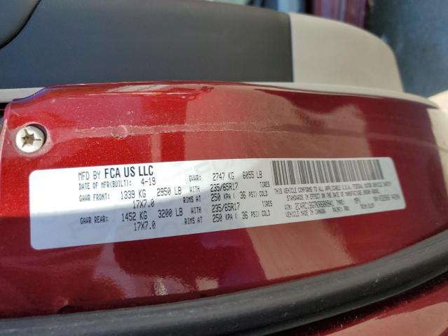 2C4RC1BG7KR680941 - 2019 CHRYSLER PACIFICA TOURING L BURGUNDY photo 13