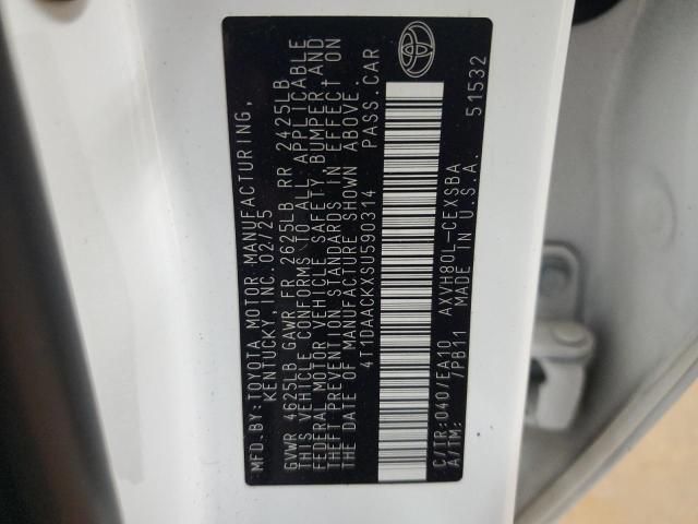 4T1DAACKXSU590314 - 2025 TOYOTA CAMRY XSE 白色 照片 12