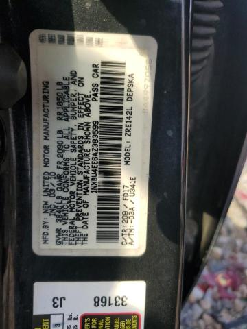 1NXBU4EE6AZ383599 - 2010 TOYOTA COROLLA BASE Negro foto 12