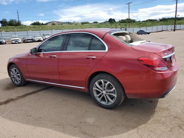 55SWF4KB8GU172916 - 2016 MERCEDES-BENZ C 300 4MATIC RED photo 2