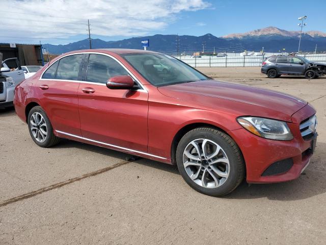 55SWF4KB8GU172916 - 2016 MERCEDES-BENZ C 300 4MATIC RED photo 4