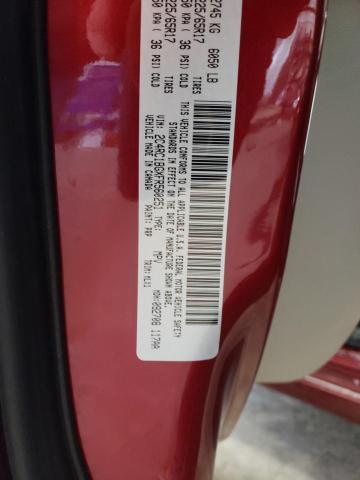 2C4RC1BGXFR560251 - 2015 CHRYSLER TOWN & COU TOURING ბურგუნდია ფოტო 13