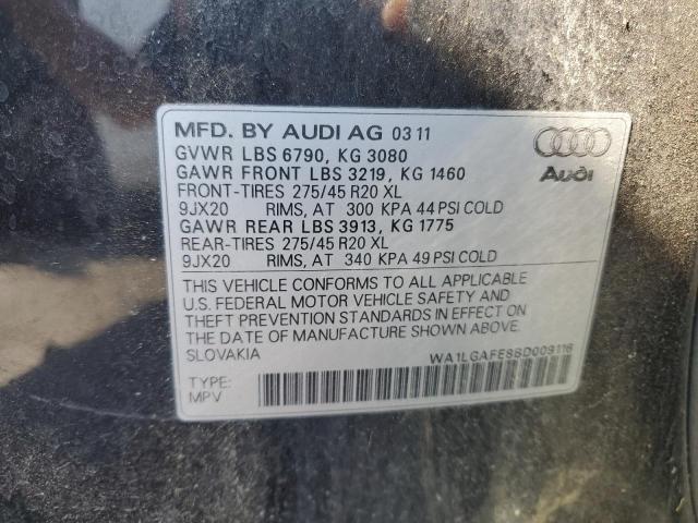 WA1LGAFE8BD009116 - 2011 AUDI Q7 PREMIUM PLUS Սև լուսանկար 13