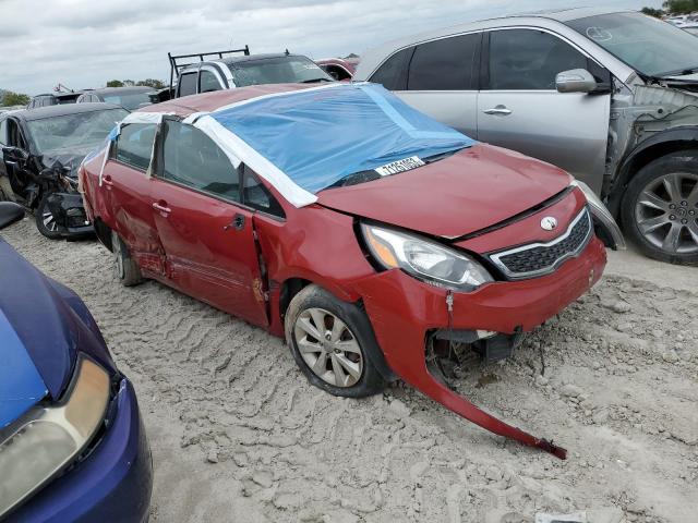 KNADN4A39E6376541 - 2014 KIA RIO EX RED photo 4