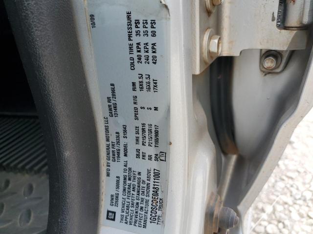 1GCDSCDE0A8111007 - 2010 CHEVROLET COLORADO LT SILVER photo 12