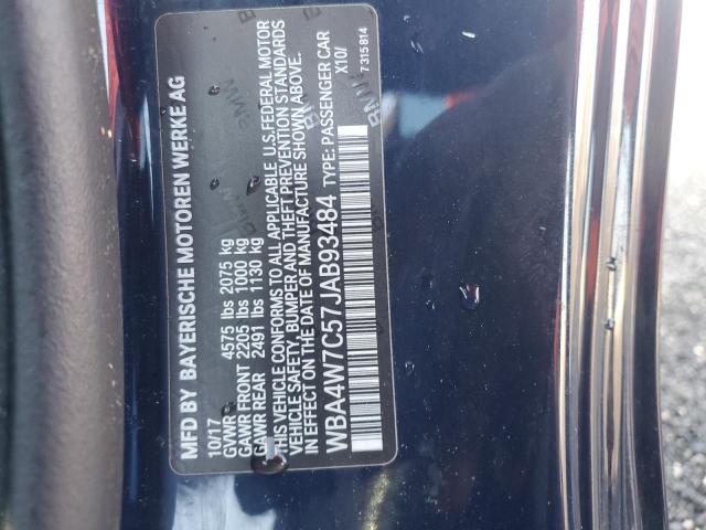 WBA4W7C57JAB93484 - 2018 BMW 440I BLUE photo 12