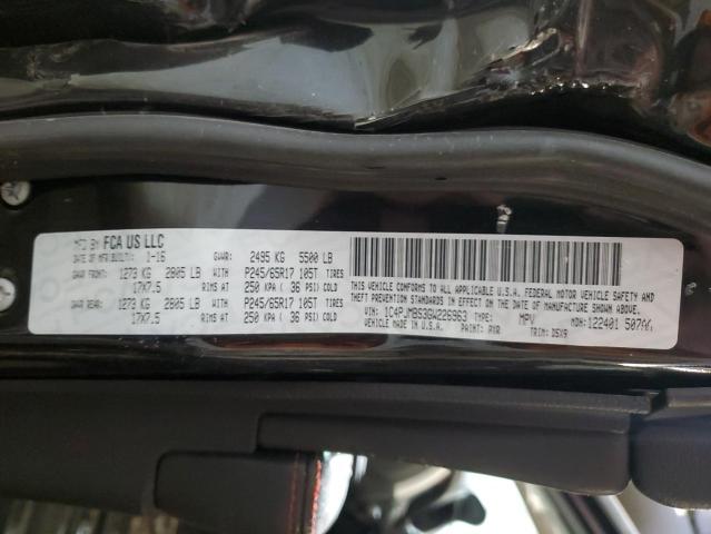 1C4PJMBS3GW226963 - 2016 JEEP CHEROKEE TRAILHAWK BLACK photo 13