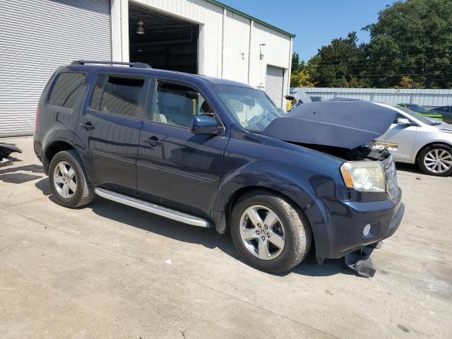 5FNYF4H57BB085299 - 2011 HONDA PILOT EXL BLUE photo 4